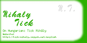 mihaly tick business card