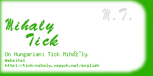 mihaly tick business card